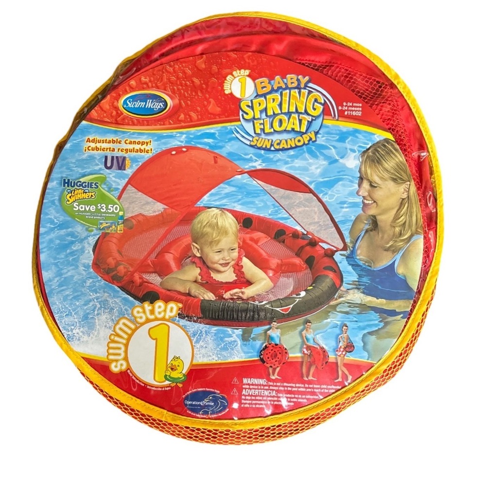 NWT SwimWays Baby Spring Float Sun Canopy UV Shade 9-24 Months Pool Float